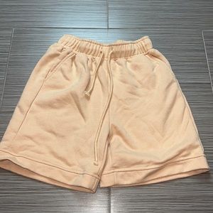 Beige Sweat Shorts
